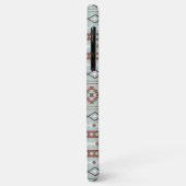 Aztec Mixed Motive Pattern Rusts Cream Blue Case-Mate iPhone Case (Achterkant/links)