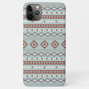 Aztec Mixed Motive Pattern Rusts Cream Blue Case-Mate iPhone Case