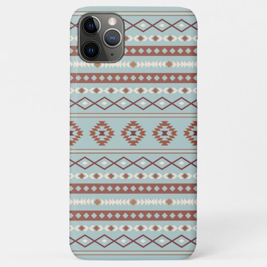 Aztec Mixed Motive Pattern Rusts Cream Blue Case-Mate iPhone Case (Achterkant)