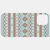 Aztec Mixed Motive Pattern Rusts Cream Blue Case-Mate iPhone Case (Achterkant / Rechts)