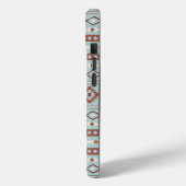 Aztec Mixed Motive Pattern Rusts Cream Blue Case-Mate iPhone Case (Achterkant / Links)