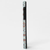Aztec Mixed Motive Pattern Rusts Cream Blue Case-Mate iPhone Case (Achterkant/links)