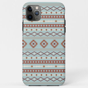 Aztec Mixed Motive Pattern Rusts Cream Blue Case-Mate iPhone Case