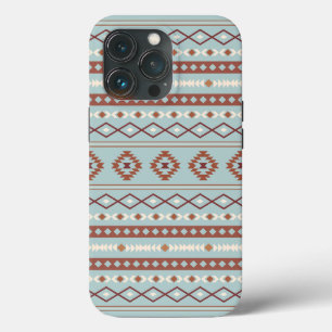 Aztec Mixed Motive Pattern Rusts Cream Blue Case-Mate iPhone Case