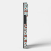 Aztec Mixed Motive Pattern Rusts Cream Blue Case-Mate iPhone Case (Achterkant / Rechts)