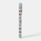 Aztec Mixed Motive Pattern Rusts Cream Blue iPhone Hoesje (Rechterkant)