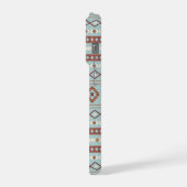 Aztec Mixed Motive Pattern Rusts Cream Blue iPhone Hoesje (Linkerkant)