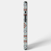 Aztec Mixed Motive Pattern Rusts Cream Blue iPhone Hoesje (Linkerkant)