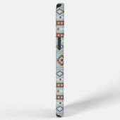 Aztec Mixed Motive Pattern Rusts Cream Blue iPhone Hoesje (Rechterkant)