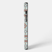 Aztec Mixed Motive Pattern Rusts Cream Blue iPhone Hoesje (Linkerkant)