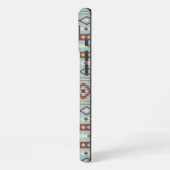 Aztec Mixed Motive Pattern Rusts Cream Blue iPhone Hoesje (Linkerkant)