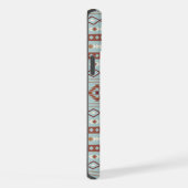 Aztec Mixed Motive Pattern Rusts Cream Blue iPhone Hoesje (Rechterkant)