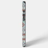 Aztec Mixed Motive Pattern Rusts Cream Blue iPhone Hoesje (Linkerkant)
