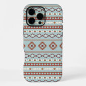 Aztec Mixed Motive Pattern Rusts Cream Blue iPhone Hoesje (Achterkant)