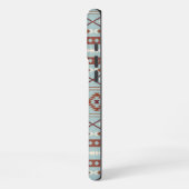 Aztec Mixed Motive Pattern Rusts Cream Blue iPhone Hoesje (Linkerkant)
