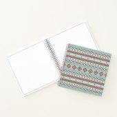 Aztec Mixed Motive Pattern Rusts Cream Blue Notitieboek (Binnen)