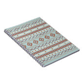 Aztec Mixed Motive Pattern Rusts Cream Blue Notitieboek (Rechterzijde)