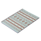 Aztec Mixed Motive Pattern Rusts Cream Blue Notitieboek (Linkerzijde)