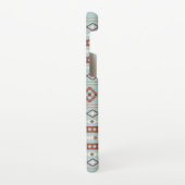 Aztec Mixed Motive Pattern Rusts Cream Blue Samsung Galaxy Hoesje (Linkerkant)