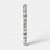 Aztec Mixed Motive Pattern Rusts Cream Blue Samsung Galaxy Hoesje (Linkerkant)