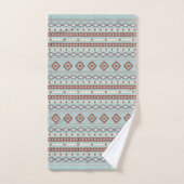 Aztec Mixed Motive RPT Pattern Rusts Cream Blue Bad Handdoek (Handdoek)