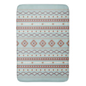 Aztec Mixed Motive V Pattern Rusts Cream Blue Badmat (Voorkant Verticaal)