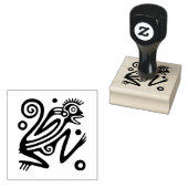 Aztec Monkey Art Rubber Stamp Rubberstempel (Gestempeld)