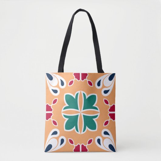 Aztec Moroccan Mosaic Tile Elegant & Chic Design Tote Bag (Voorkant)