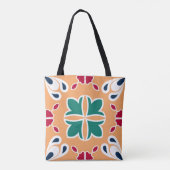 Aztec Moroccan Mosaic Tile Elegant & Chic Design Tote Bag (Achterkant)