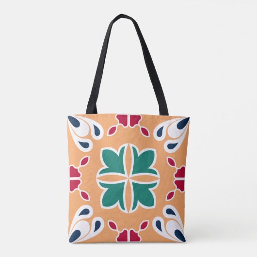 Aztec Moroccan Mosaic Tile Elegant & Chic Design Tote Bag (Achterkant)