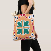 Aztec Moroccan Mosaic Tile Elegant & Chic Design Tote Bag (Dichtbij)