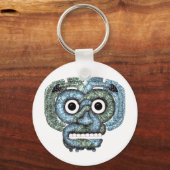 Aztec Mosaic Tlaloc-masker Sleutelhanger (Voorkant)