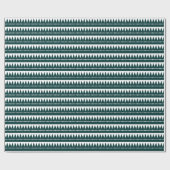 Aztec Mountains - Donkergroen op wit Cadeaupapier (Vlak)