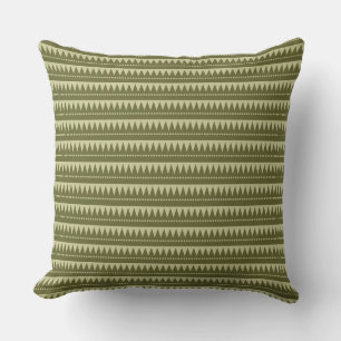 Aztec Mountains - Dp Olive op Lt Khaki Kussen