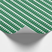 Aztec Mountains - Forest Green op White Cadeaupapier (Hoek)