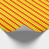 Aztec Mountains - Geel op rood Cadeaupapier (Hoek)