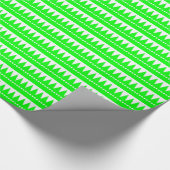 Aztec Mountains - Green on White Cadeaupapier (Hoek)