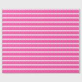 Aztec Mountains - Hot Pink op wit Cadeaupapier (Vlak)