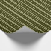 Aztec Mountains - Khaki en Donkere olijfolie Cadeaupapier (Hoek)