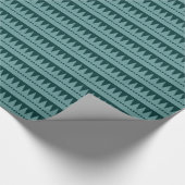 Aztec Mountains - Ocean Green op Dk Moss Green Cadeaupapier (Hoek)