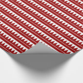 Aztec Mountains - Ruby on White Cadeaupapier (Hoek)