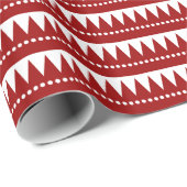 Aztec Mountains - Ruby on White Cadeaupapier (Rol Hoek)