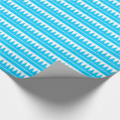 Aztec Mountains - Sky Blue op White Cadeaupapier (Hoek)