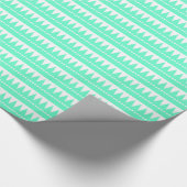 Aztec Mountains - Turquoise op White Cadeaupapier (Hoek)