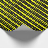 Aztec Mountains - zwart op geel Cadeaupapier (Hoek)