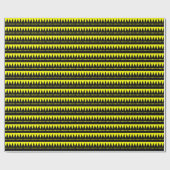 Aztec Mountains - zwart op geel Cadeaupapier (Vlak)