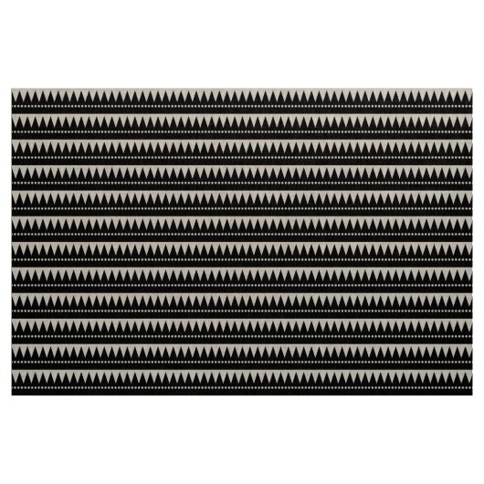 Aztec Mountains - Zwart op wit Stof (Yard (91,4 cm))