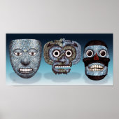 Aztec Mozaïekmaskers Poster (Voorkant)
