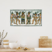 Aztec-muzikanten op een rekening van Aztec Poster (Keuken)