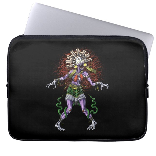 Aztec Mythology Deity Tzitzimitl Laptop Sleeve (Voorkant)